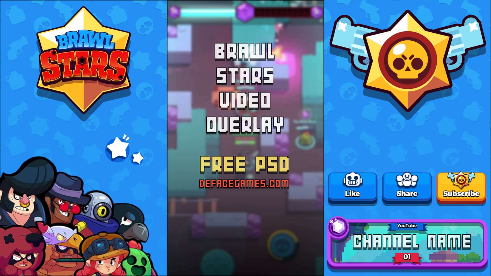 brawl stars video overlay and tileable pattern