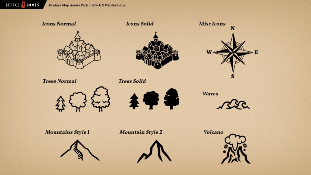 styles - Fantasy Map Assets Pack